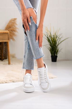 RUGANO HAKİKİ DERİ KADIN SPOR AYAKKABI 607024Y