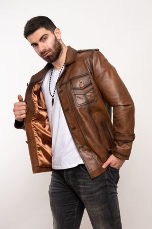 LİZ LEATHER ERKEK DERİ MONT E04