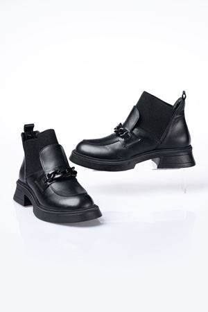 ALBİNİ HAKİKİ DERİ KADIN GÜNLÜK ZİNCİRLİ BOT 1042523K