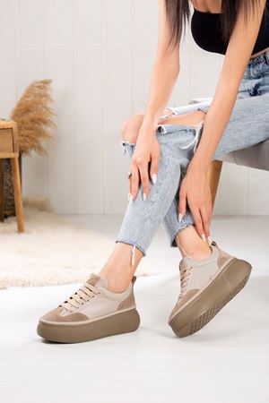 VOOG HAKİKİ DERİ KADIN SPOR AYAKKABI 310624K