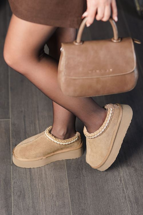 LİZSHOE HAKİKİ DERİ KALIN TBN TERLİK UGG EMR 197425K