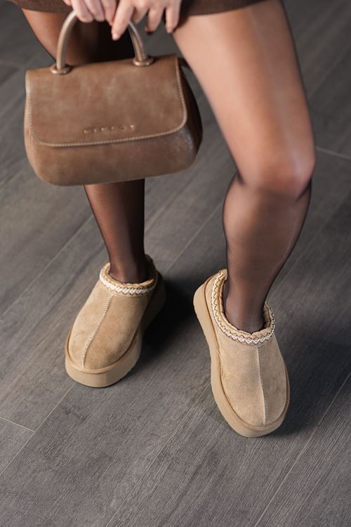 LİZSHOE HAKİKİ DERİ KALIN TBN TERLİK UGG EMR 197425K