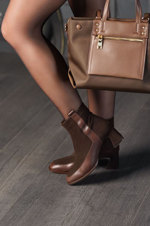 LİZSHOE HAKİKİ DERİ KADIN TOPUKLU BOT NİSH 259625K