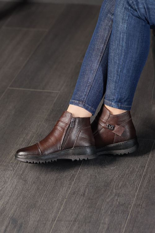 LİZSHOE HAKİKİ DERİ KADIN GÜNLÜK BOT VYGR 00225K