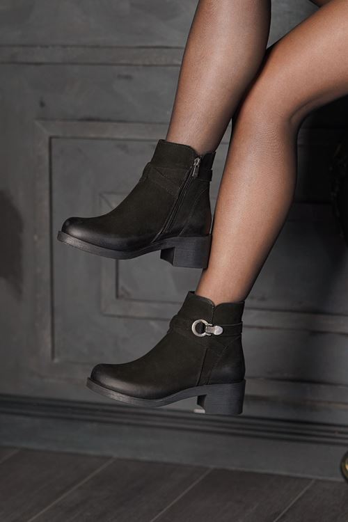 LİZSHOE HAKİKİ DERİ KADIN BOT ONIX 25224K