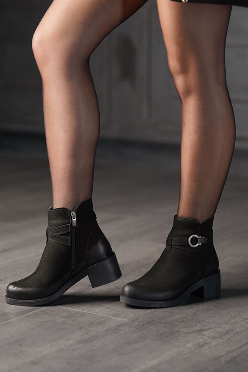 LİZSHOE HAKİKİ DERİ KADIN BOT ONIX 25224K