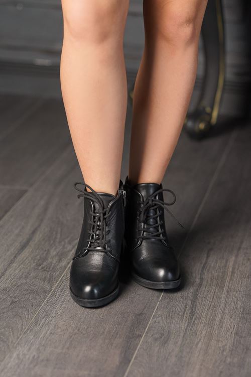 LİZSHOE HAKİKİ DERİ KADIN BOT ONIX 25324K