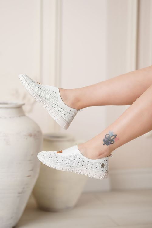 MAMMAMİA HAKİKİ DERİ KADIN GÜNLÜK AYAKKABI 66525Y