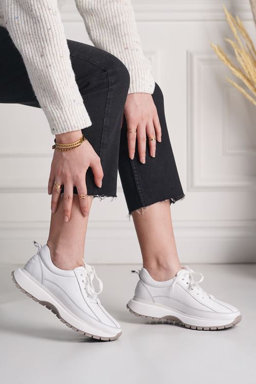 MAXİMİNO HAKİKİ DERİ KADIN SPOR AYAKKABI 50224Y