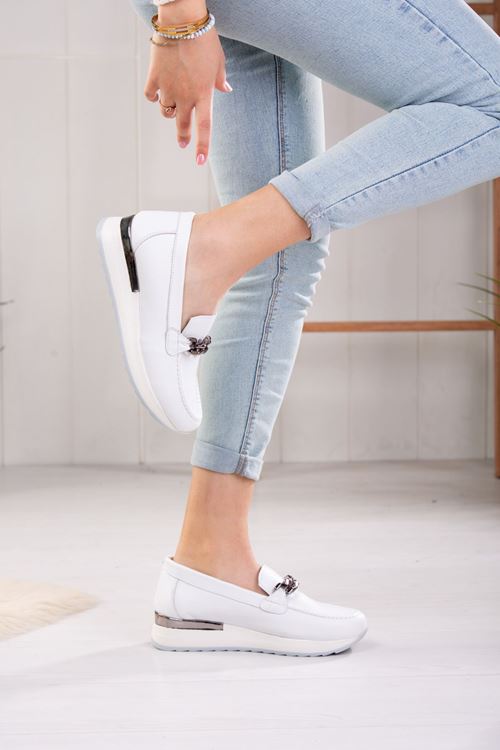 MAMMAMİA HAKİKİ DERİ KADIN GÜNLÜK AYAKKABI 307524Y