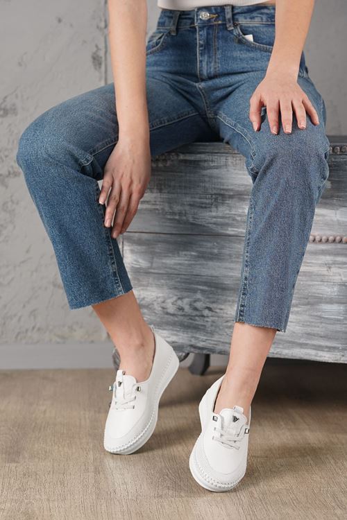 LİZSHOE HAKİKİ DERİ KADIN GÜNLÜK AYAKKABI 08325Y