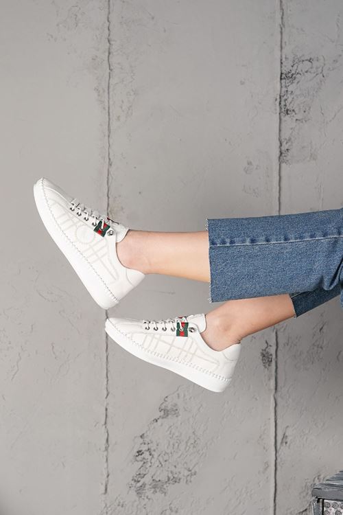 LİZSHOE HAKİKİ DERİ KADIN SPOR AYAKKABI 09625Y