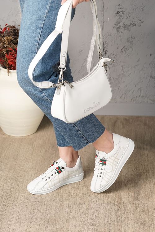 LİZSHOE HAKİKİ DERİ KADIN SPOR AYAKKABI 09625Y