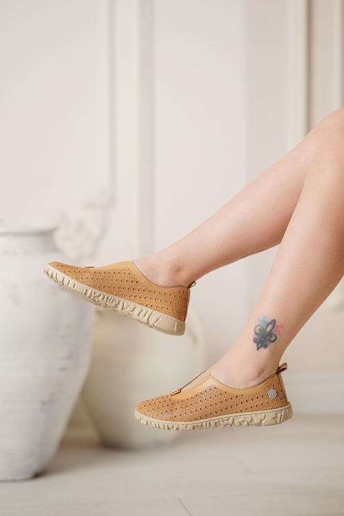 MAMMAMİA HAKİKİ DERİ KADIN GÜNLÜK AYAKKABI 66525Y