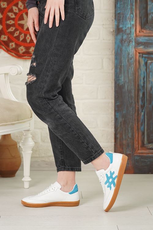 RACHEL HAKİKİ DERİ KADIN SPOR AYAKKABI 08825Y