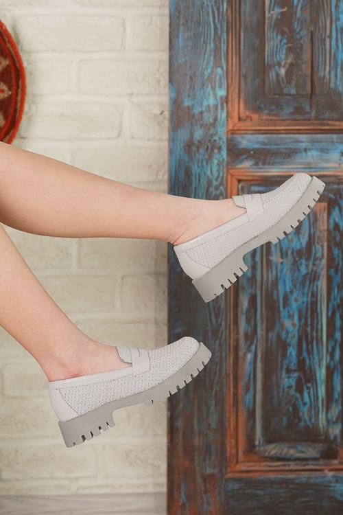 LİZSHOE HAKİKİ DERİ KADIN GÜNLÜK AYAKKABI ONIX 283325Y