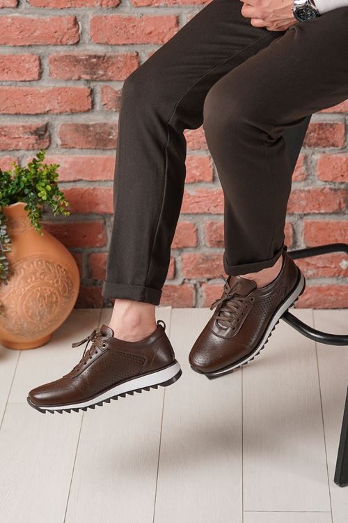 BRAVO HAKİKİ DERİ ERKEK SPOR AYAKKABI 964625Y