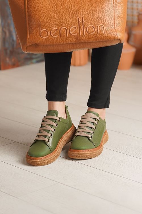 MAMMAMİA HAKİKİ DERİ KADIN AYAKKABI 12026Y