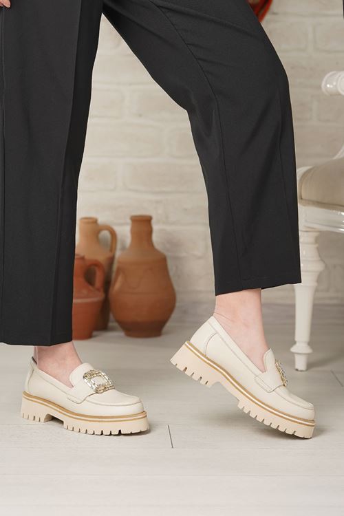 MAMMAMİA HAKİKİ DERİ KADIN GÜNLÜK AYAKKABI 385525Y