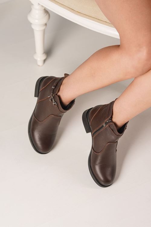 LİZSHOE HAKİKİ DERİ KADIN BOT OVA 3325K