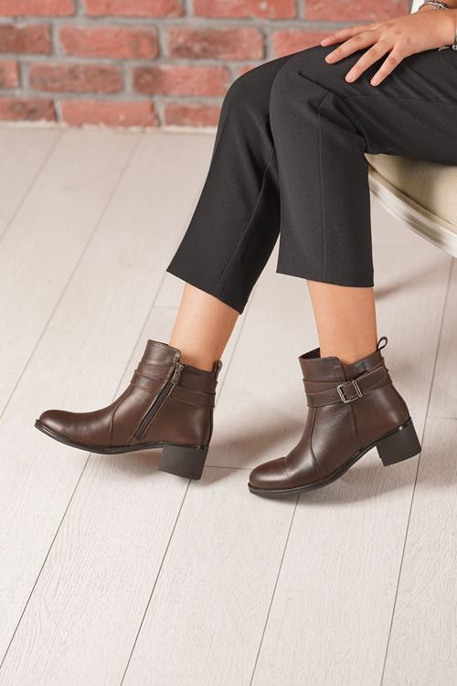 MAMMAMİA HAKİKİ DERİ KADIN BOT 167025K