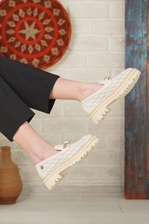 MAMMAMİA HAKİKİ DERİ KADIN GÜNLÜK AYAKKABI 46025Y