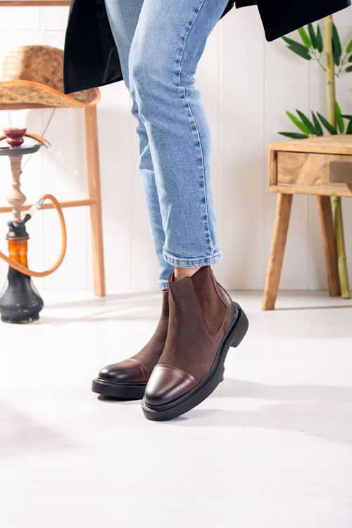 LİZSHOE HAKİKİ NUBUK DERİ ERKEK GÜNLÜK BOT PİK 08023K