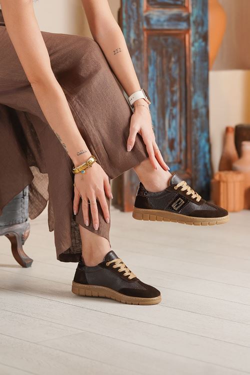 RACHEL HAKİKİ DERİ KADIN SPOR AYAKKABI 712225K