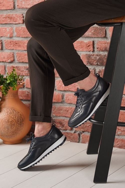 BRAVO HAKİKİ DERİ ERKEK SPOR AYAKKABI 466625Y