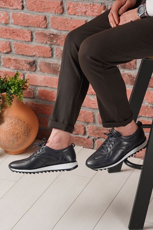 BRAVO HAKİKİ DERİ ERKEK SPOR AYAKKABI 466625Y