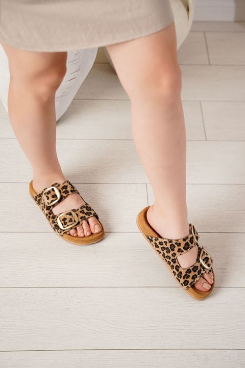 LİZSHOE HAKİKİ DERİ TOKALI  KADIN TERLİK ZYN 754325Y