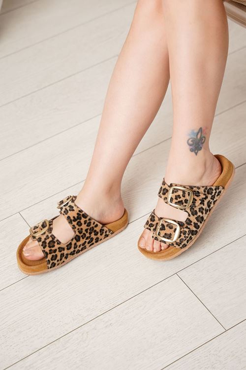 LİZSHOE HAKİKİ DERİ TOKALI  KADIN TERLİK ZYN 754325Y