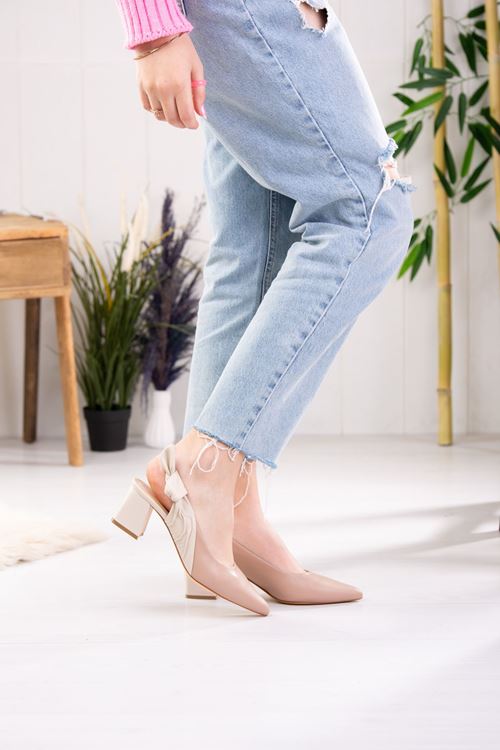 LİZSHOE HAKİKİ DERİ KADIN TOPUKLU AYAKKABI NSH 38224Y