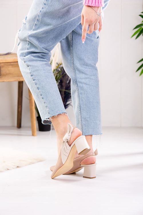 LİZSHOE HAKİKİ DERİ KADIN TOPUKLU AYAKKABI NSH 38224Y