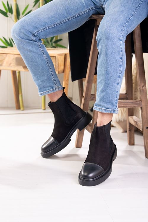 LİZSHOE HAKİKİ NUBUK DERİ ERKEK GÜNLÜK BOT PİK 08023K
