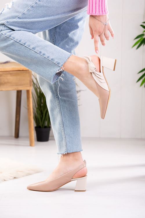 LİZSHOE HAKİKİ DERİ KADIN TOPUKLU AYAKKABI NSH 38224Y