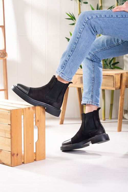 LİZSHOE HAKİKİ NUBUK DERİ ERKEK GÜNLÜK BOT PİK 08023K