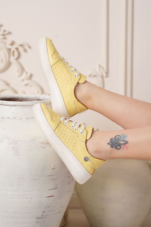 MAMMAMİA HAKİKİ DERİ KADIN SPOR AYAKKABI 1025Y