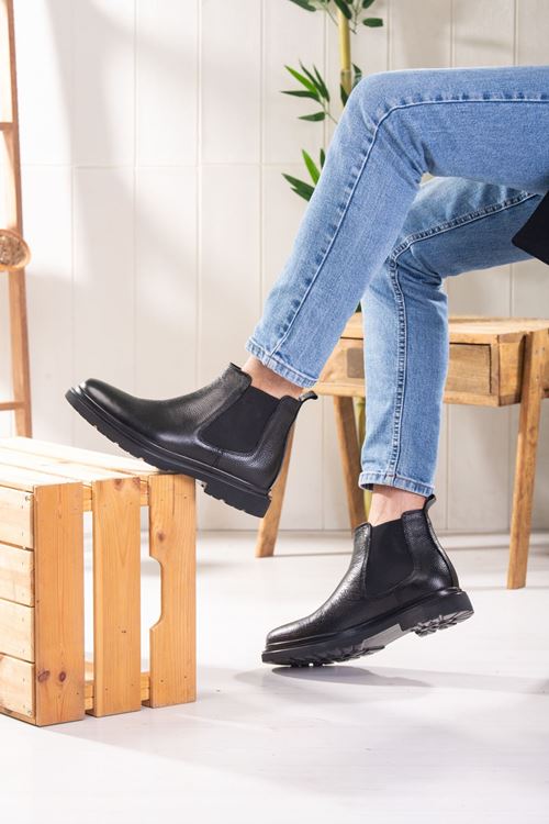 LİZSHOE HAKİKİ DERİ ERKEK GÜNLÜK BOT KRY 8500-123K