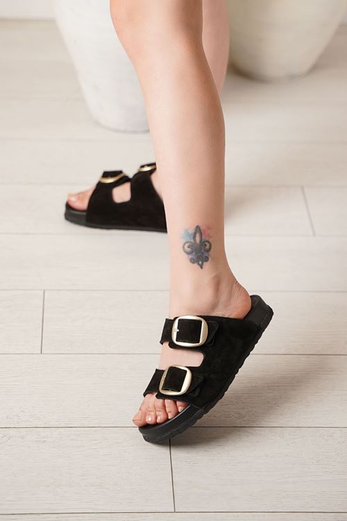 LİZSHOE HAKİKİ DERİ TOKALI  KADIN TERLİK ZYN 754325Y