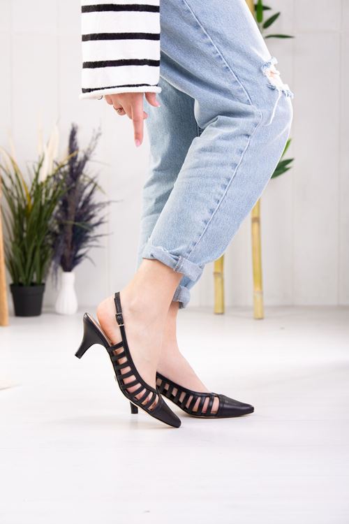 LİZSHOE HAKİKİ DERİ KADIN TOPUKLU AYAKKABI NSH 241024Y