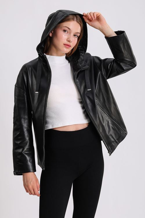 LİZ LEATHER KADIN DERİ MONT B02