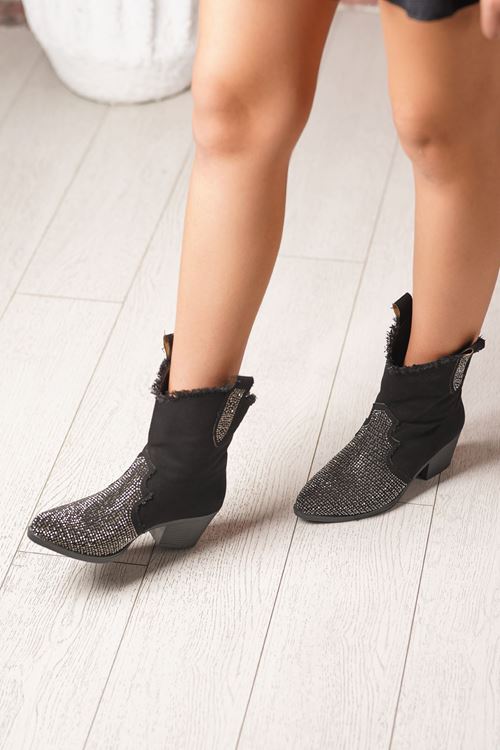 LİZSHOE KADIN TAŞLI KOVBOY BOT 35525K