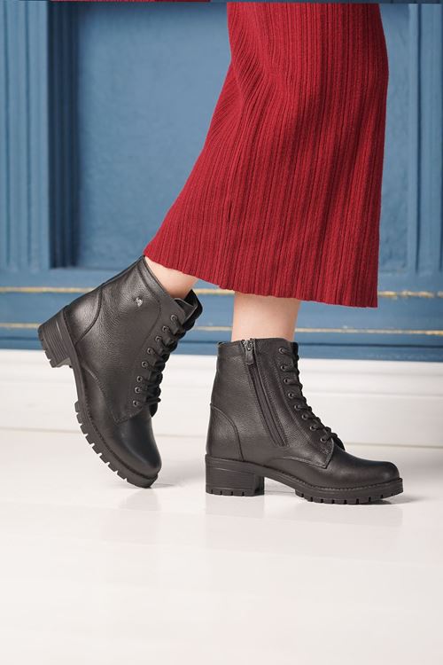 LİZSHOE HAKİKİ DERİ KADIN BOT OVA 1825K