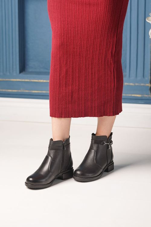 LİZSHOE HAKİKİ DERİ KADIN BOT OVA 3325K