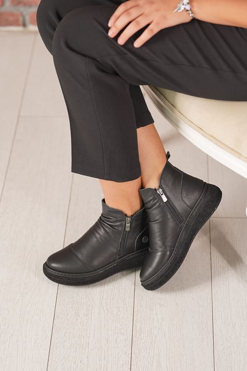 MAMMAMİA HAKİKİ DERİ KADIN BOT 100525K