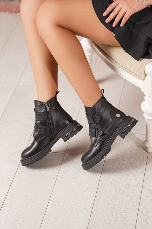 MAMMAMİA HAKİKİ DERİ KADIN BOT 817525K