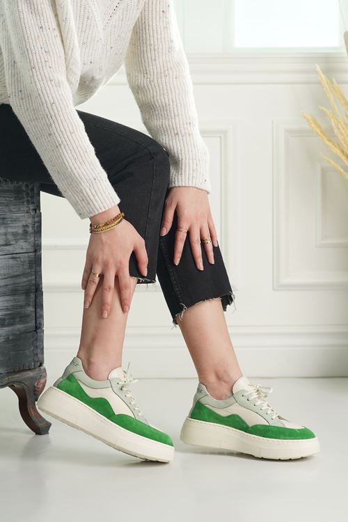 MAXİMİNO HAKİKİ DERİ KADIN SPOR AYAKKABI 421624Y