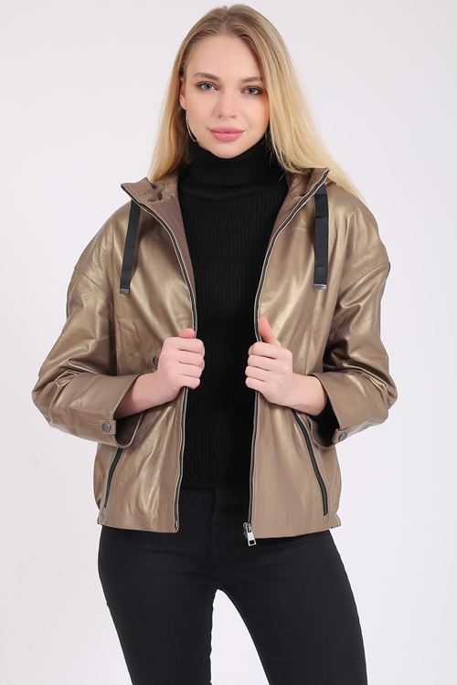 LİZ LEATHER KADIN DERİ MONT B02