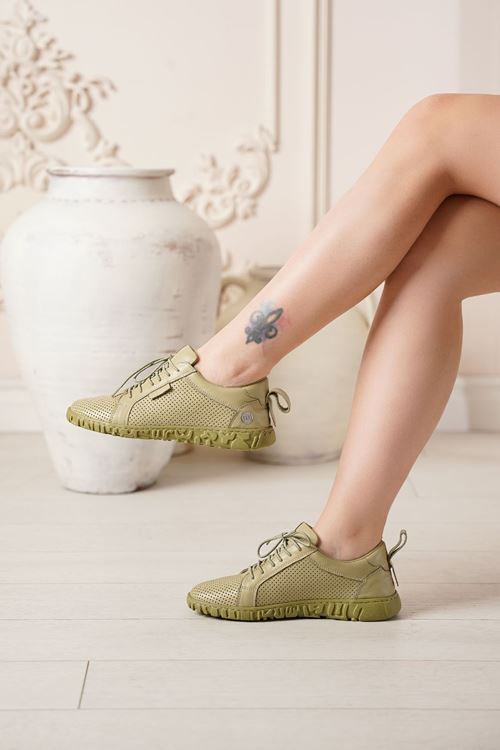 MAMMAMİA HAKİKİ DERİ KADIN GÜNLÜK AYAKKABI 14525Y